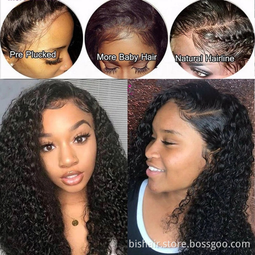 Cuticle Aligned Virgin Brazilian Hair Raw Unprocessed Lace Frontal Wig Loose Deep Wave For Black Women Human Hair 4x4 Lace Wigs